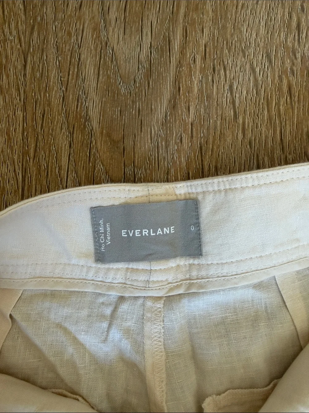 EVERLANE / High-Waist Wide Leg Linen Pants - Cream 0